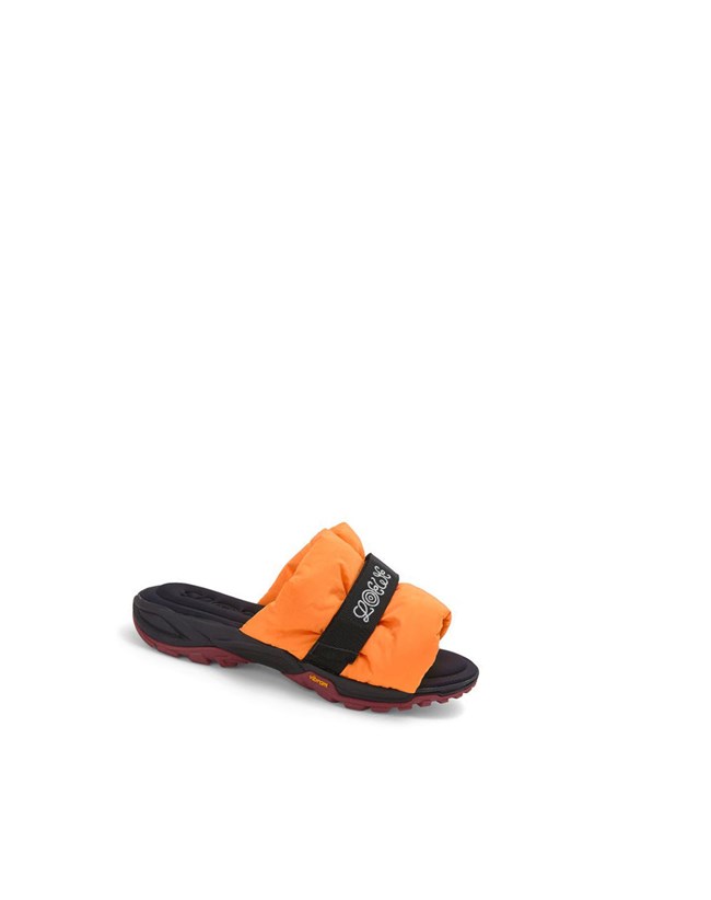 Loewe Pleated slide in nylon Naranjas | VOYDQ-4513