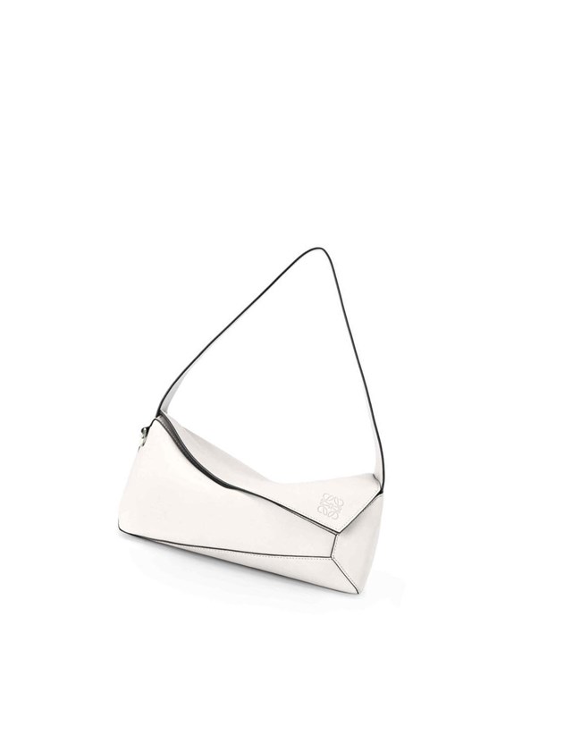 Loewe Puzzle Hobo bag in nappa calfskin Blancos | HDOQI-7603