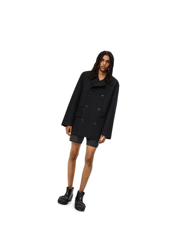Loewe Relaxed peacoat in wool Negros | XCWJO-3541