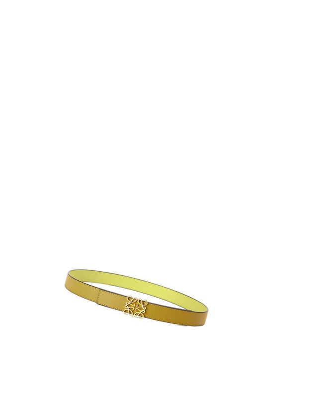 Loewe Reversible Anagram belt in smooth calfskin Dorados | GLJDE-2398