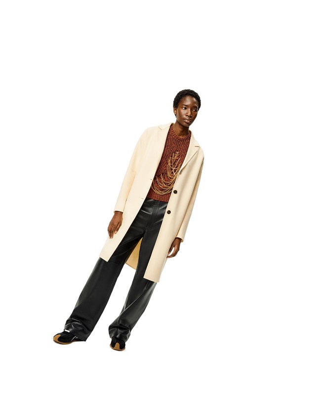 Loewe Ripped chain vest in hemp and linen Marrom | BDOET-7301