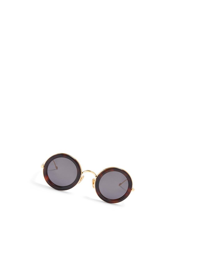 Loewe Round sunglasses in acetate Dorados Claro | GUBQF-5234