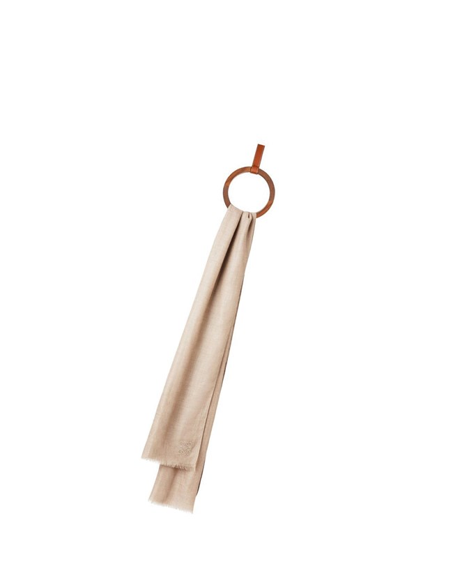 Loewe Scarf in cashmere Beige | WSKIG-0784
