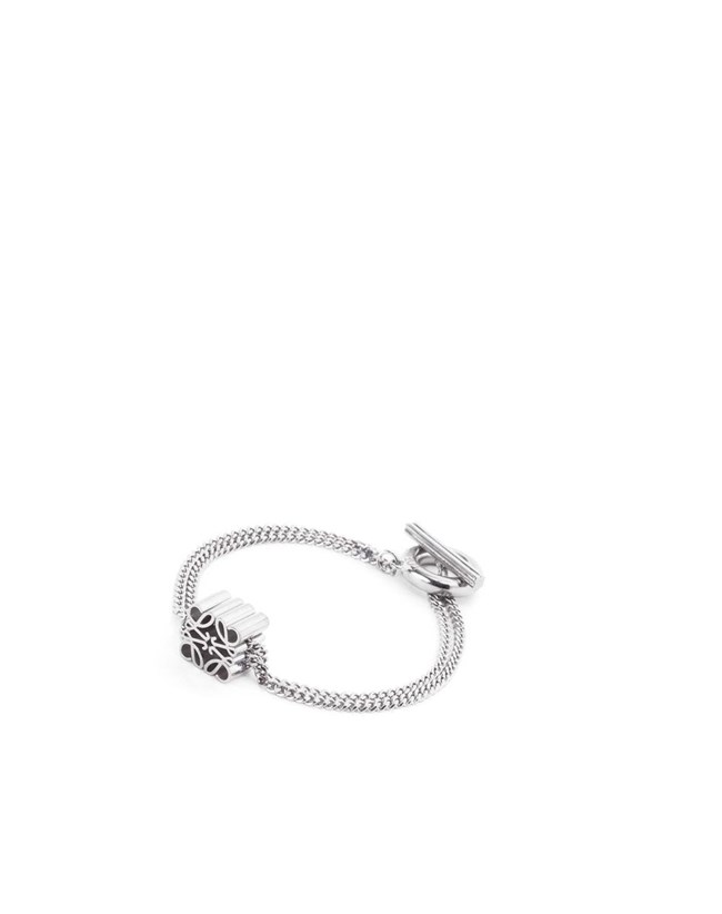 Loewe Single Anagram bracelet in sterling silver Plateados | VIOQD-5163