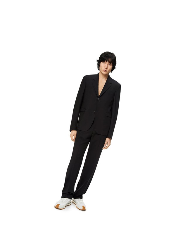 Loewe Single breasted jacket in wool Negros | QRMNH-7629
