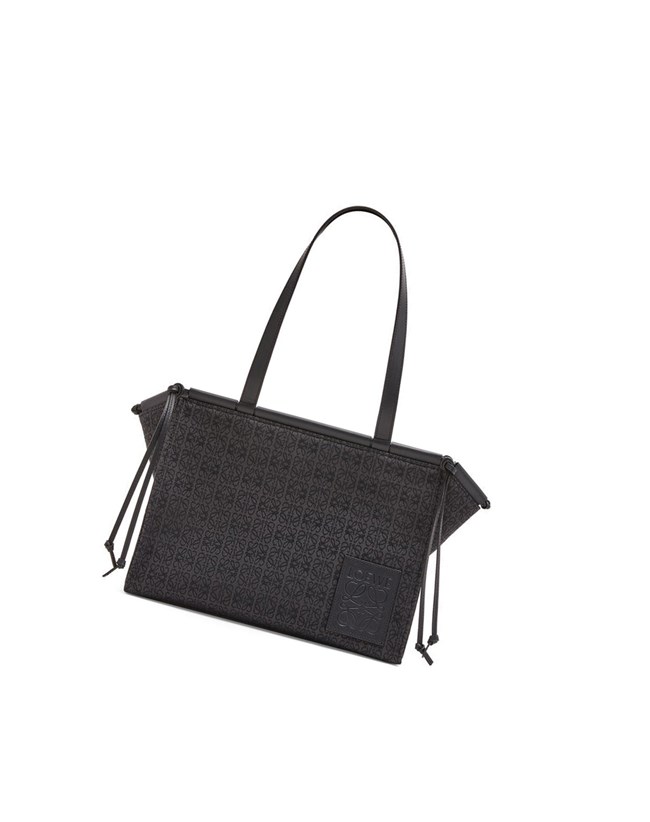 Loewe Small Cushion Tote in Anagram jacquard and calfskin Negros | CHNYV-1092