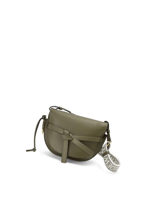 Loewe Small Gate bag in soft calfskin and jacquard Verdes | BXMEA-5098