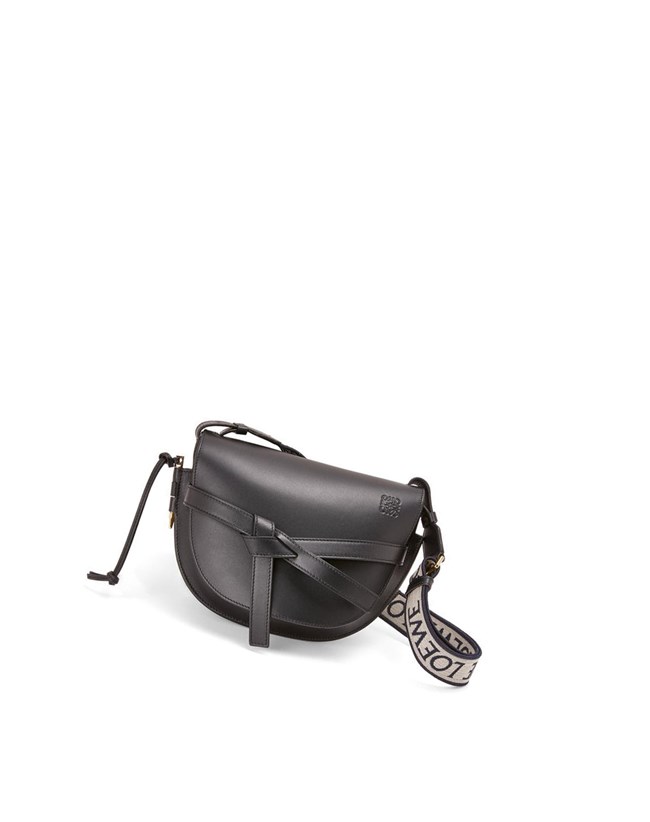 Loewe Small Gate bag in soft calfskin and jacquard Negros | MTNBF-4523