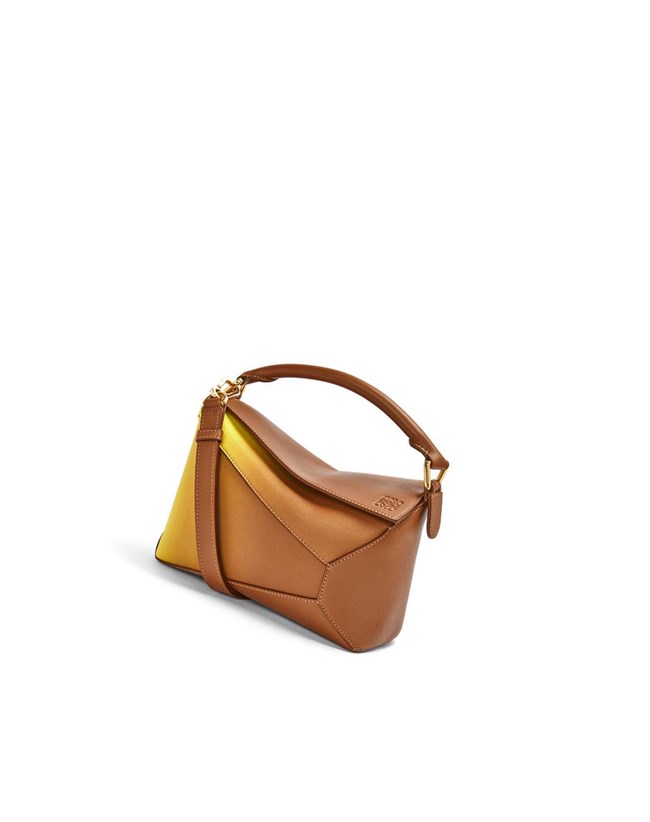 Loewe Small Puzzle Edge bag in degrade nappa calfskin Azules | MLYWF-7396