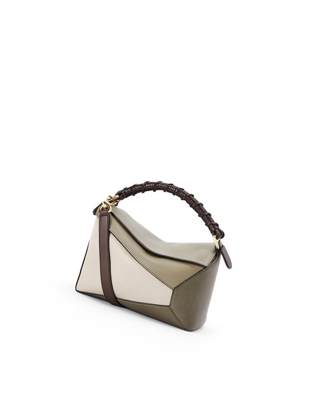 Loewe Small Puzzle Edge bag in nappa calfskin Verdes Azules | YRJLG-7630