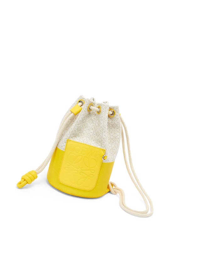 Loewe Small Sailor bag in coated jacquard and calfskin Azules | LDEUG-3085