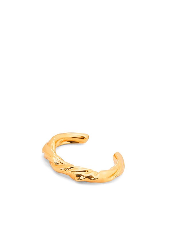 Loewe Small nappa twist cuff in sterling silver Dorados | OMEIN-8637