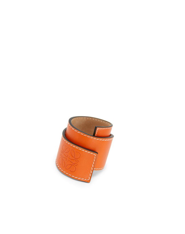 Loewe Small slap bracelet in calfskin Naranjas | XKHLY-8095