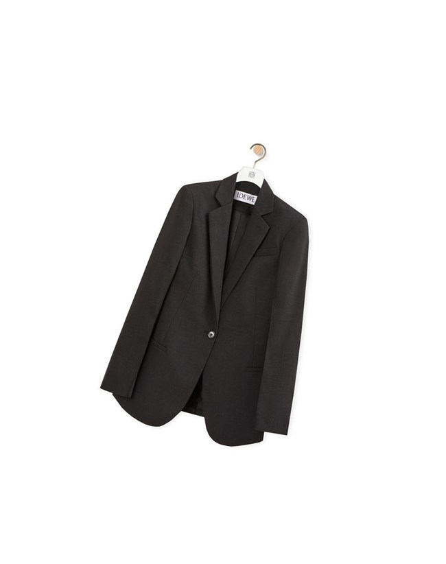 Loewe Tailored jacket in wool Grises | RMLGI-6430
