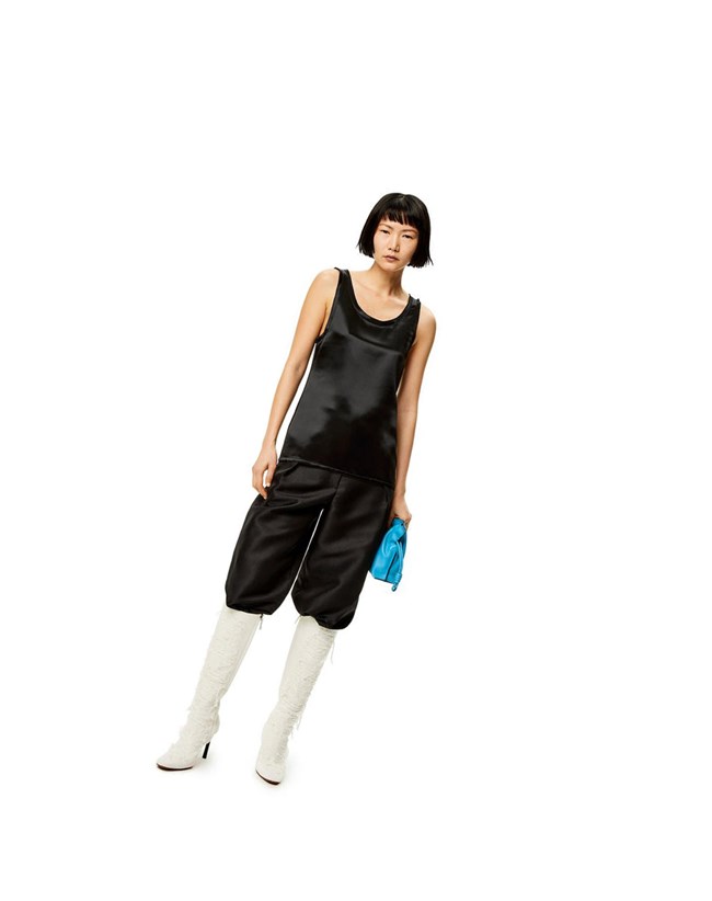 Loewe Tank top in satin Negros | PONJH-2463