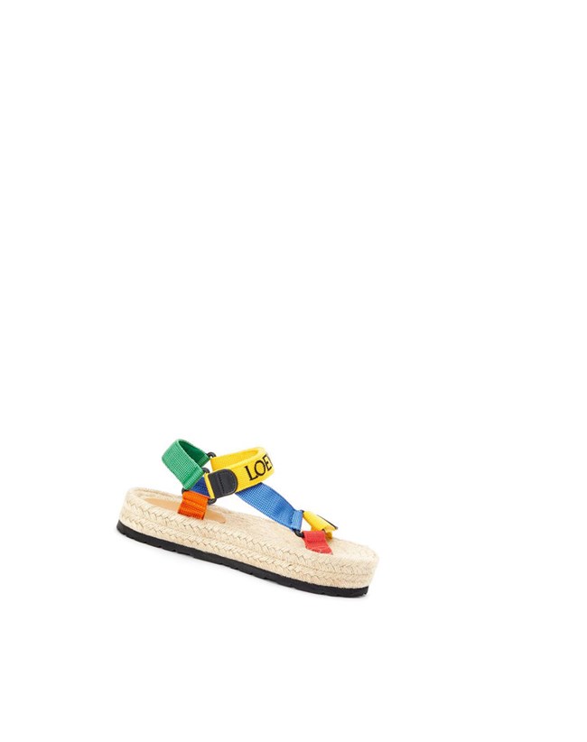 Loewe Tiras espadrille in nylon Amarillos | GYOSM-7369