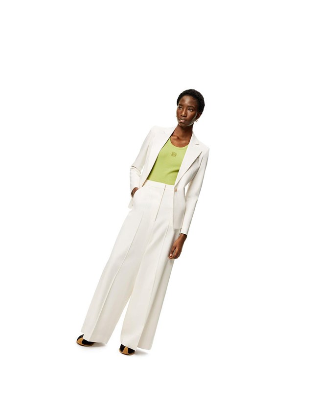 Loewe Twisted jacket in wool and silk Blancos | AFCJV-0492
