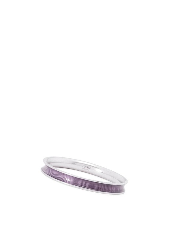 Loewe Wave bangle in sterling silver and enamel Morados Claro | GOJPK-3725