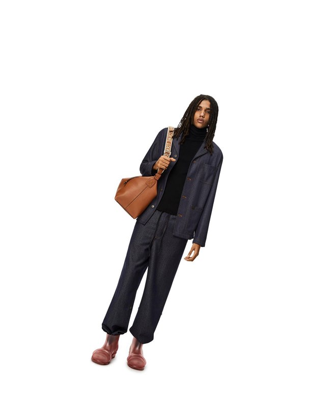 Loewe Workwear jacket in wool denim Azules | EGOTZ-4607