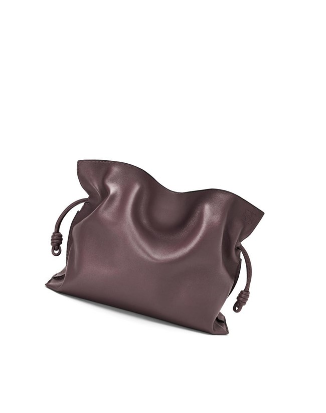 Loewe XL Flamenco bag in nappa calfskin Prune | MAWRS-5214