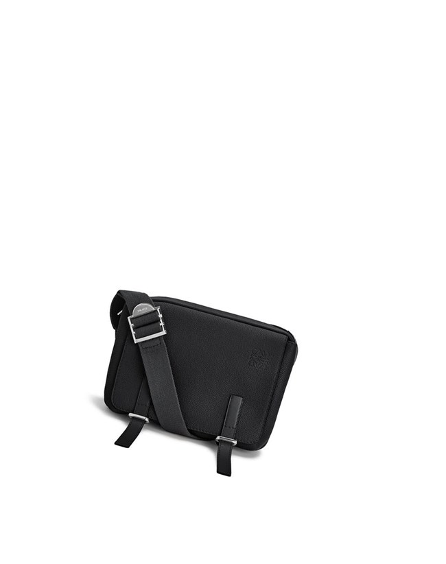 Loewe XS Military messenger bag in soft grained calfskin Negros | RGNLQ-2108